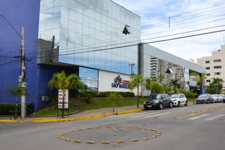 A fachada do Hospital So Mateus, em Cuiab