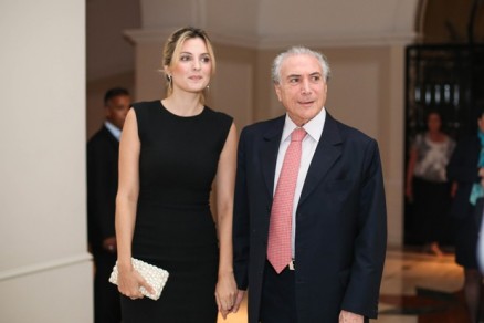 Marcela e Temer no aniversrio de 70 anos da senadora Marta Suplicy, em 2015, em SP 