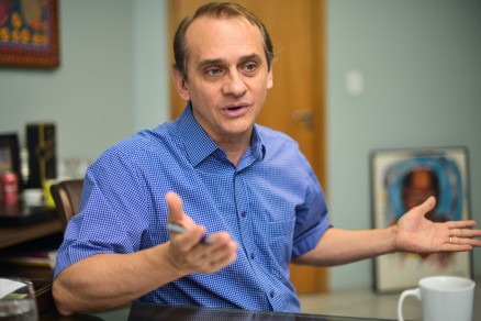O candidato a prefeito de Cuiab, Wilson Santos: continuidade de gesto e alinhamento com Estado e Unio 