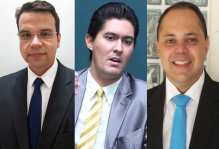 Os advogados Armando Cndia, Silvio Teles e Jlio Moreira: disputa no TRE