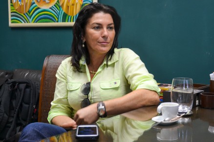 A candidata Rosana Martineli, que foi ameaada de morte em Sinop