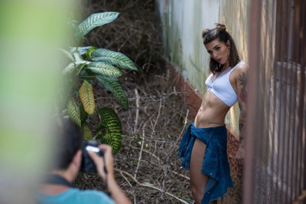 Making of do ensaio de Petra Mattar 