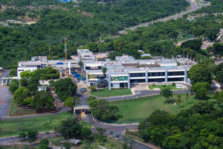 Vista area do Centro Poltico e Administrativo de Cuiab, onde ficam o Palcio Paiagus e as secretarias