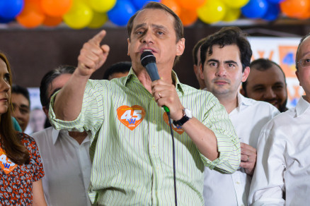 O candidato a prefeito de Cuiab, Wilson Santos (PSDB), que teve programa suspenso