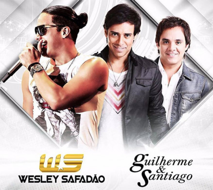 Wesley Safado e a dupla Guilherme e Santiago