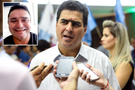 No detalhe, o dirigente do PP Euzbio Diniz, que  apoiador de Emanuel Pinheiro