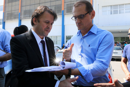 O advogado Jos Rosa e o candidato a prefeito Wilson Santos