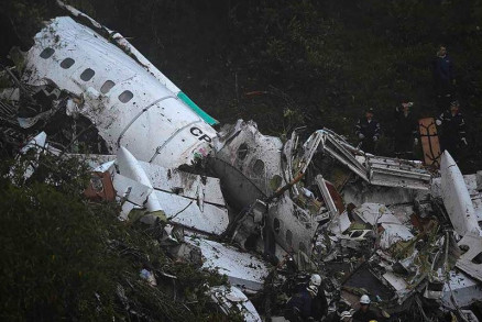 O avio da LaMia, matrcula CP2933, decolou de Santa Cruz de la Sierra, na Bolvia, com 81 pessoas a bordo
