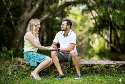 Dbora e o esposo Diego optaram por relacionamento santo