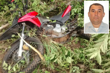 Bartolino Prado (no detalhe) perdeu controle de moto aps supostamente sofrer mal sbito