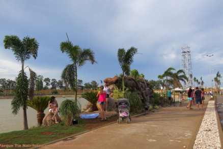 O Parque Tia Nair, onde um casal disse ter tido o carro furtado, na segunda-feira