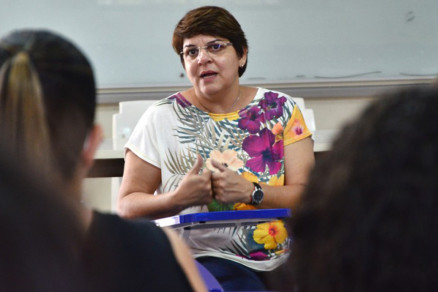 A reitora da UFMT, Myrian Serra, que recebeu alta hospitalar nesta sexta-feira (20)
