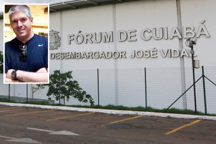 O empresrio Rodrigo Frisson, que presta depoimento no Frum