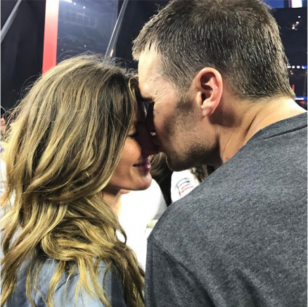 A modelo Gisele Bundchen e seu marido, Tom Brady
