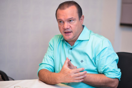 O senador Wellington Fagundes, que voltou a defender que ferrovia chegue a Cuiab