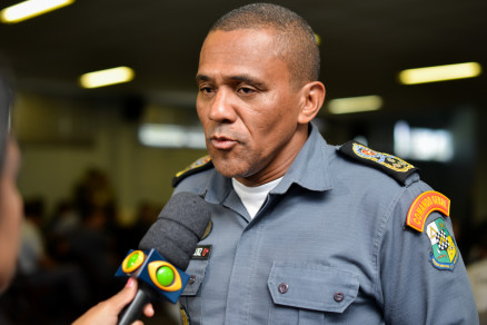 O comandante geral da Polcia Militar, coronel Jorge Luiz Guimares