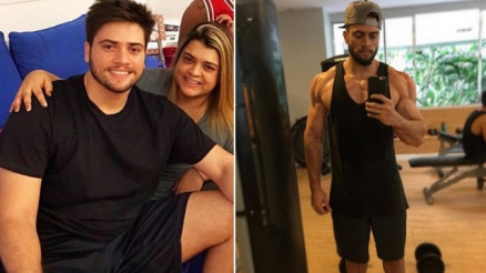 Rodrigo mostra foto de antes e depois: transformao 