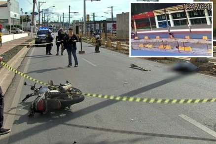 Motociclista perdeu controle e bateu em poste; vdeo mostra acidente