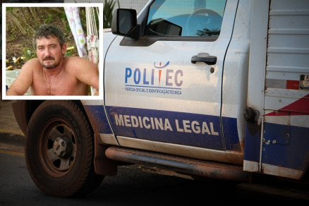 Gilberto Savaris (detalhe) foi morto na frente da esposa, na ltima sexta-feira