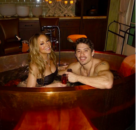 Mariah Carey com o danarino Bryan Tanaka