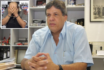O juiz Francisco Alexandre Ferreira Mendes, que acatou denncia contra Nilton Cesar (no detalhe) e mais um 