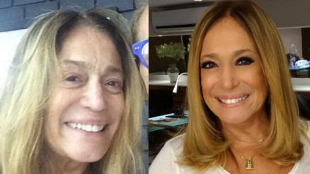 Susana Vieira sem e com maquiagem