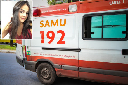 A estudante Rafaela Teixeira (no detalhe) que morreu em um acidente em Sinop