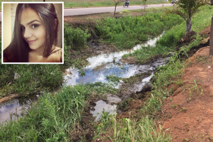 Rafaela Teixeira (no detalhe) era passageira de carro que caiu em valeta em Sinop 