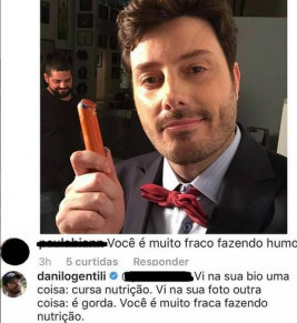Gentili chama seguidora de gorda