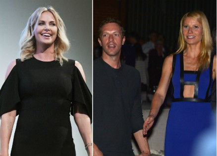 Charlize Theron, Chris Martin e Gwyneth Paltrow