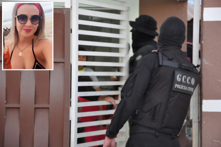 Lbia Camilla Pinheiro Gorgete (no detalhe) foi presa durante a Operao Luxus, da GCCO