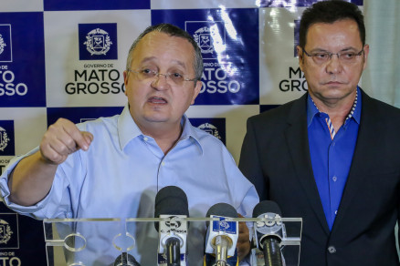 O governador Pedro Taques e o presidente da AL, Eduardo Botelho: LDO em tramitao no Legislativo