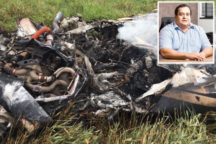 O empresrio paulista Lus Fernando (no detalhe) que morreu na queda de avio em Coxim (MS)