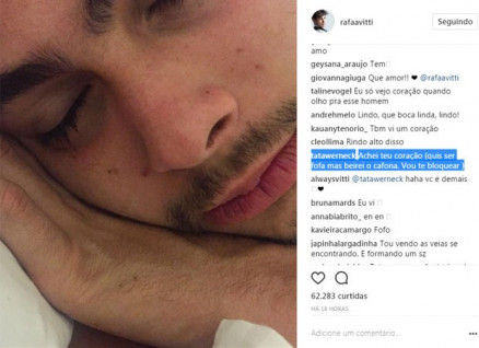 Tat Werneck comenta em post de rafael Vitti