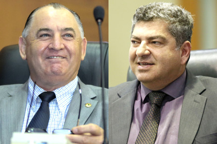 Os deputados Nininho e Guilherme Maluf, que comandavam a Mesa Diretora