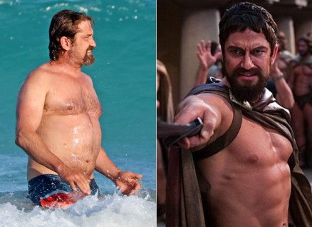 Gerard Butler hoje e no filme 300