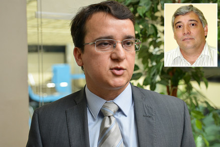 O promotor de Justia Clvis de Almeida, que conduziu acordo com a Odebrecht; no detalhe,  Piero Vicenzo Parini