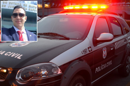 O promotor Fbio Camilo da Silva (detalhe), que est afastado das funes