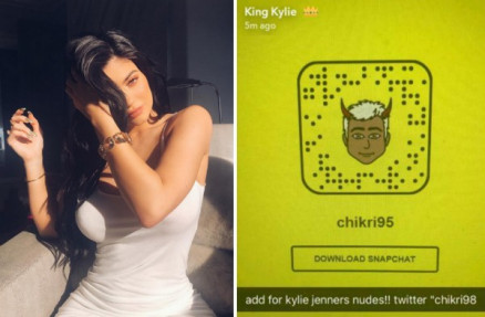 A socialite Kylie Jenner e a mensagem compartilhada por hacker na conta da celebridade no Snapchat