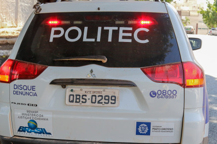 Policiais da Politec foram acionados e iniciaram a percia no local