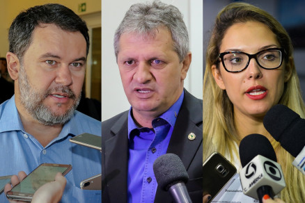 Os deputados Oscar Bezerra, Dilmar Dal'Bosco e Janaina Riva