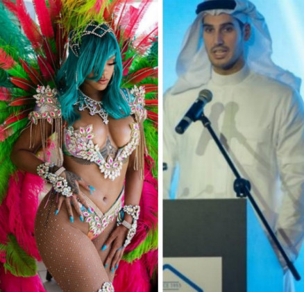A cantora Rihanna e o bilionrio saudita Hassan Jameel