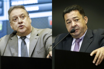 Romoaldo Jnior (esq.) e Mauro Savi: acusados de tentar comprar eleio na Mesa da AL