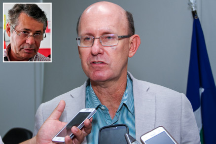 O secretrio Carlos Avalone e o empresrio Robrio Garcia (no detalhe): citados em delao de Silval Barbosa