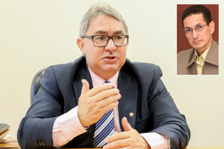 O promotor de Justia Roberto Turin, que ouviu Dia (no destaque) em pr-acordo