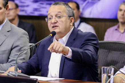 O governador Pedro Taques, que citou aprova��o de leis 