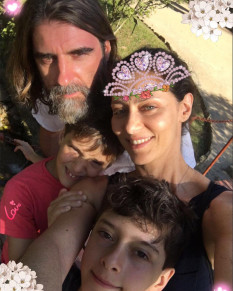 Maria Fernanda Cndido com a famlia