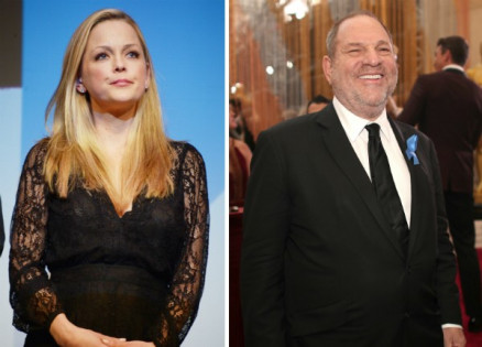 A atriz Marisa Coughlan e o produtor Harvey Weinstein