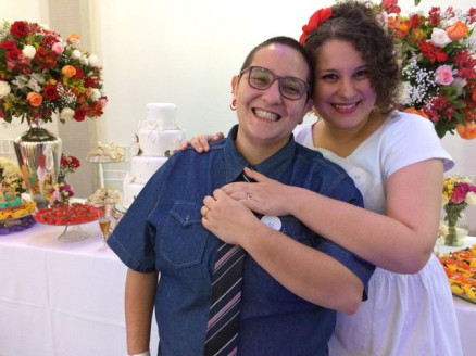 Roseane casou com Tiffany e celebrou a garantia jurdica e a possibiliadade de comemorar a unio com os familiares