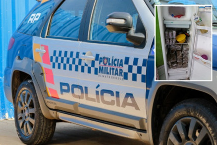Drogas foram encontradas dentro de geladeira pela Pol�cia Militar